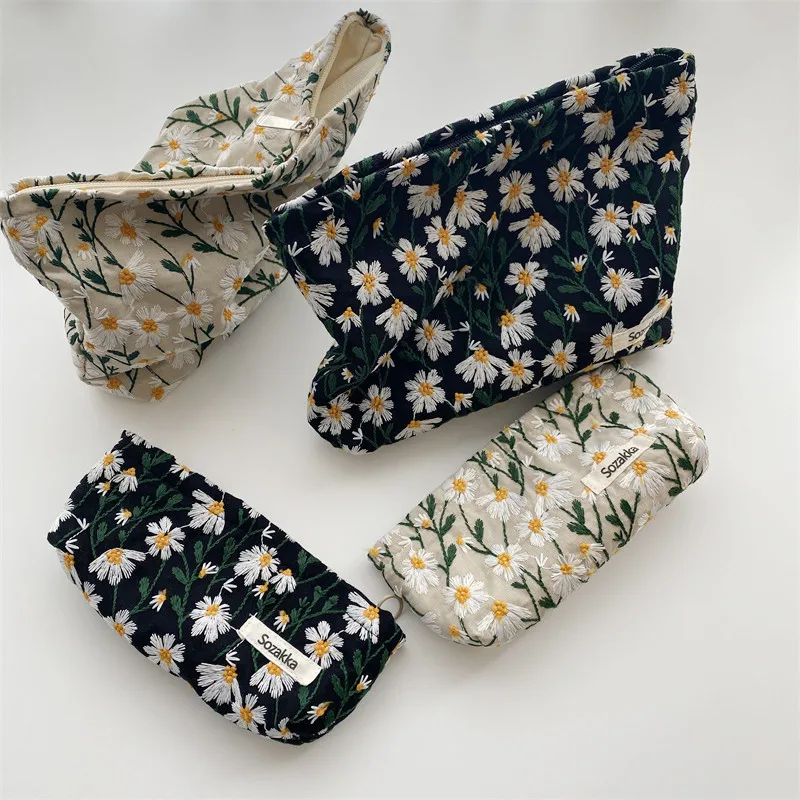 Cosmetic Bag Women Floral Make - Korean Skincare Routine ulasan dan harga